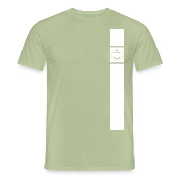 Collection Marin Maritime Anker Moin - T-shirt homme - vert sauge - Devant - AI Model Male 178 light (178cm)