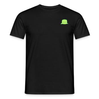 Fischerhut - Männer T-Shirt - Schwarz - Vorne - AI Model Male 178 light (178cm)