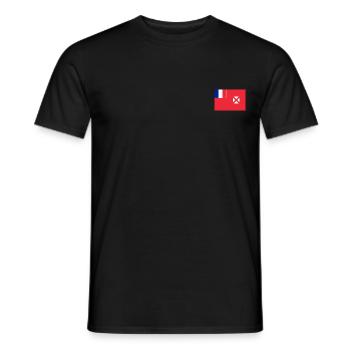 Flag Wallis and Futuna - Men's T-Shirt - black - Front - AI Model Male 178 light (178cm)