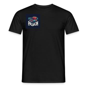 Piano Passion (Piano Print)- Passion - Men's T-Shirt - black - Front - AI Model Male 178 light (178cm)