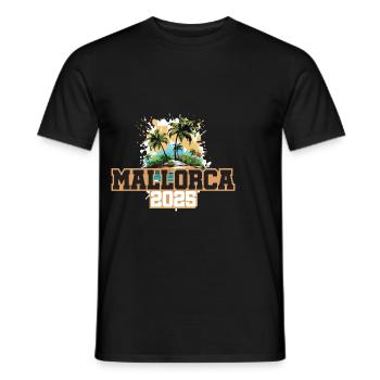 Mallorca 2025 Palm Trees - Men's T-Shirt - black - Front - AI Model Male 178 light (178cm)