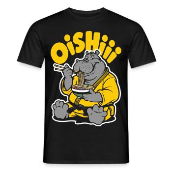 OISHIII HIPPO - T-shirt homme - noir - Devant - AI Model Male 178 light (178cm)