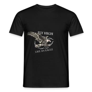 Fliege hoch wie ein Adler - Weed Kiffen Marijuana - Männer T-Shirt - Schwarz - Vorne - AI Model Male 178 light (178cm)