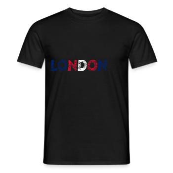 LONDON Gift Idea UK England United Kingdom - Men's T-Shirt - black - Front - AI Model Male 178 light (178cm)