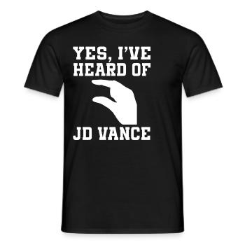 , j’ai entendu parler de JD Vance - Anti Vance - T-shirt homme - noir - Devant - AI Model Male 178 light (178cm)