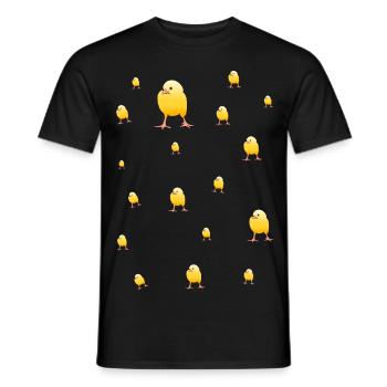 Alarme de poussin - T-shirt homme - noir - Devant - AI Model Male 178 light (178cm)