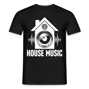 House - Männer T-Shirt - Schwarz - Vorne - AI Model Male 178 light (178cm)