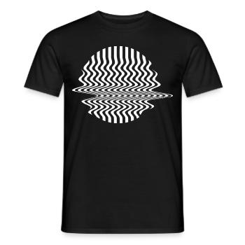 geometric glitched design - Men's T-Shirt - black - Front - AI Model Male 178 light (178cm)