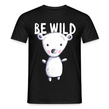Soyez ours polaire sauvage - Ours - Ours - Teddy - Bébé - T-shirt homme - noir - Devant - AI Model Male 178 light (178cm)