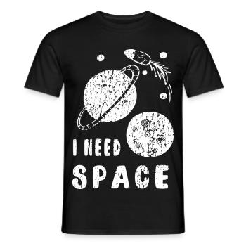 J'ai besoin d'espace - j'ai besoin de mon espace - T-shirt homme - noir - Devant - AI Model Male 178 light (178cm)