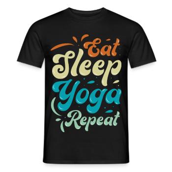 Jeder Yoga Liebhaber kennt es - Männer T-Shirt - Schwarz - Vorne - AI Model Male 178 light (178cm)