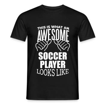 football - T-shirt homme - noir - Devant - AI Model Male 178 light (178cm)