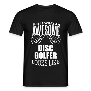 Disc golf - T-shirt homme - noir - Devant - AI Model Male 178 light (178cm)