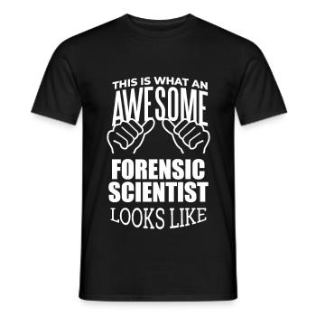 Forensic Science - Men's T-Shirt - black - Front - AI Model Male 178 light (178cm)