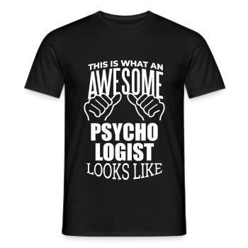 Psychologe - Männer T-Shirt - Schwarz - Vorne - AI Model Male 178 light (178cm)