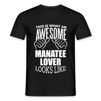 Manatee - Men's T-Shirt - black - Front - AI Model Male 178 light (178cm)