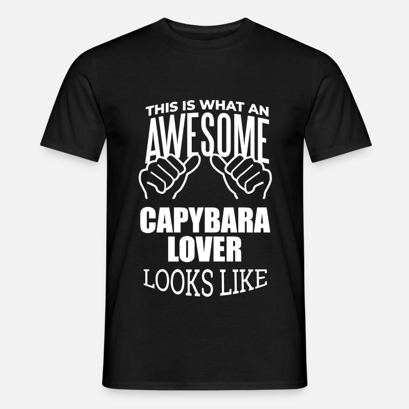 Capybara - Männer T-Shirt - Schwarz