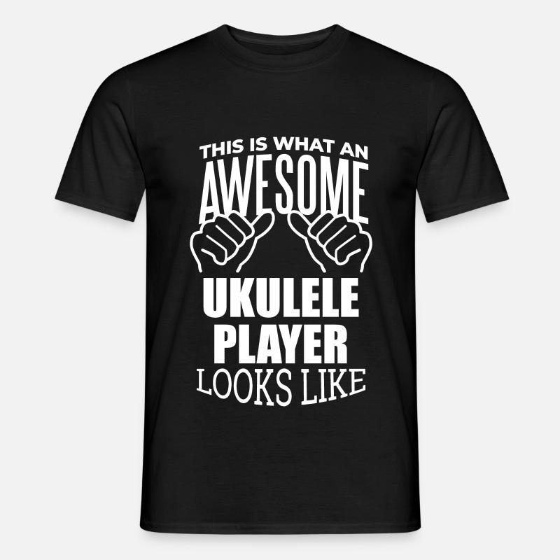 Ukulele - Männer T-Shirt - Schwarz