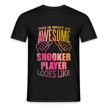 Snooker - Men's T-Shirt - black - Front - AI Model Male 178 light (178cm)