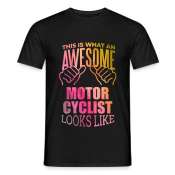 Motorcycle - Men's T-Shirt - black - Front - AI Model Male 178 light (178cm)
