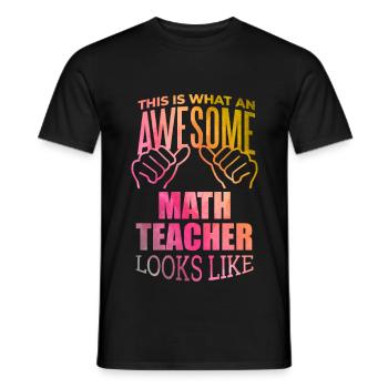 mathématiques - T-shirt homme - noir - Devant - AI Model Male 178 light (178cm)