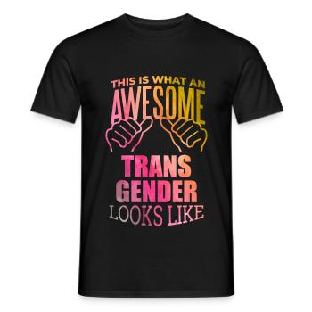Transgender - Men's T-Shirt - black - Front - AI Model Male 178 light (178cm)