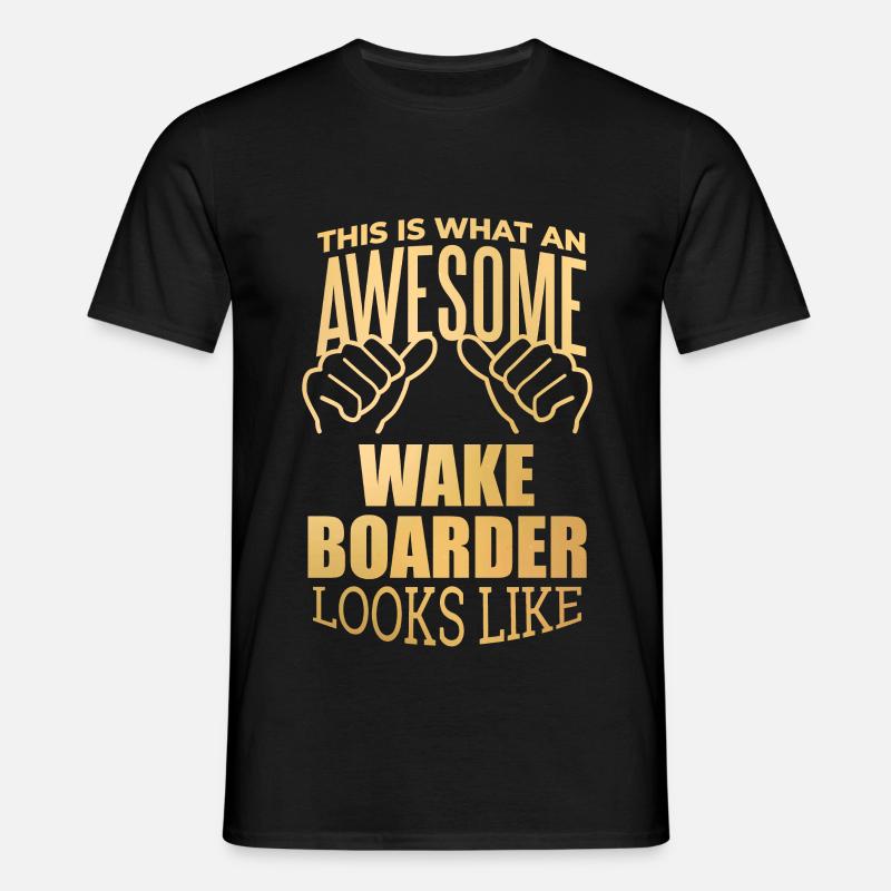 Wakeboard - Männer T-Shirt - Schwarz