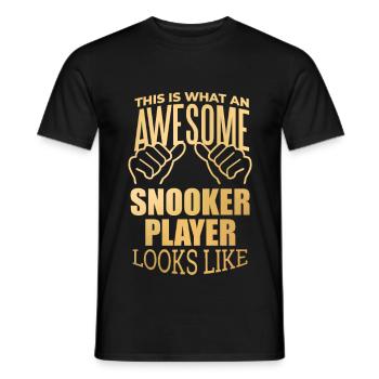 snooker - T-shirt homme - noir - Devant - AI Model Male 178 light (178cm)