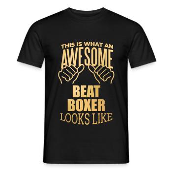 Beatboxer Beatboxer Beatboxer - Men's T-Shirt - black - Front - AI Model Male 178 light (178cm)