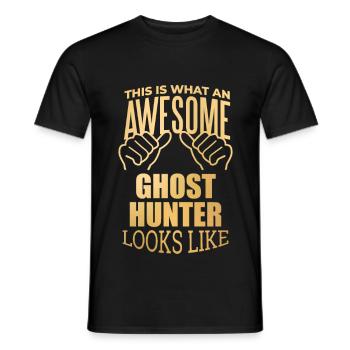 Ghost Hunter Ghost Hunter Ghost Hunter - Men's T-Shirt - black - Front - AI Model Male 178 light (178cm)