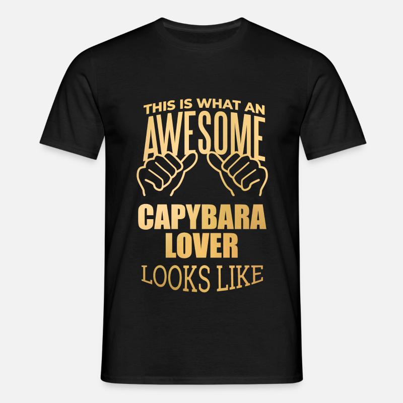 Capybara - Männer T-Shirt - Schwarz