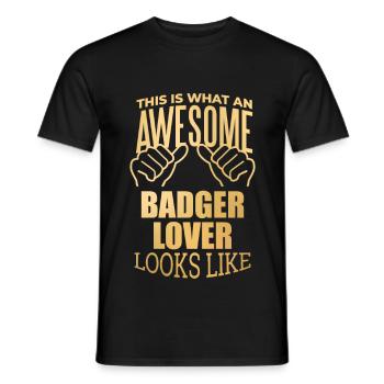 blaireau - T-shirt homme - noir - Devant - AI Model Male 178 light (178cm)