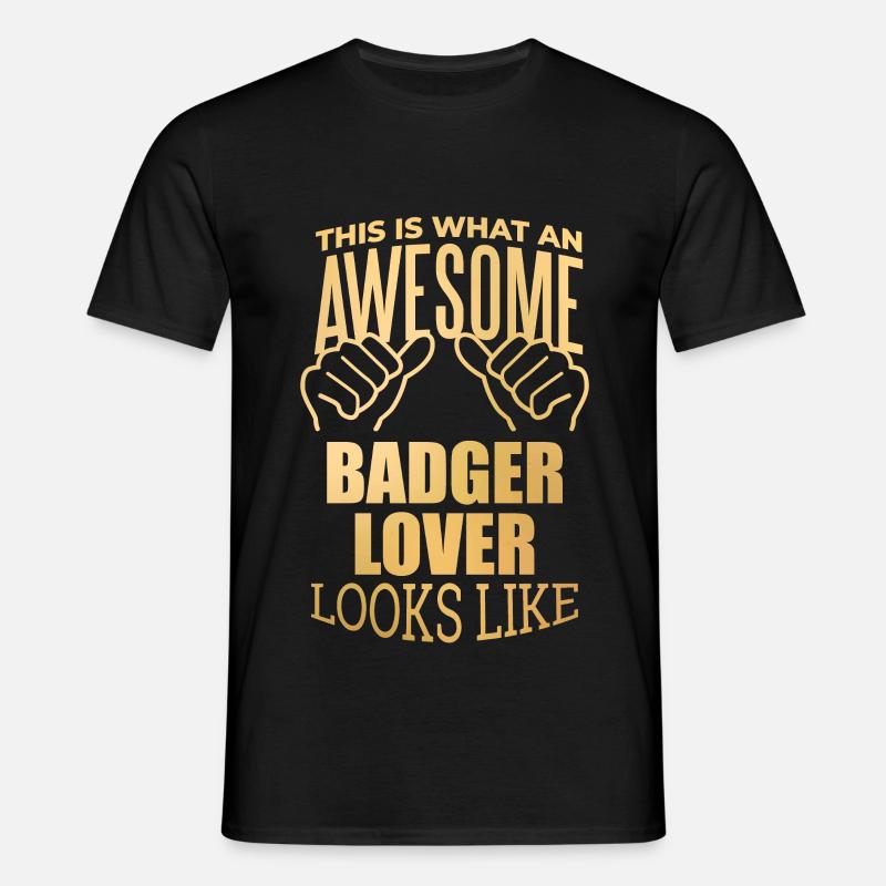 Dachs - Männer T-Shirt - Schwarz