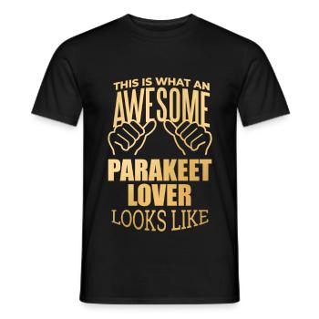 Sittich - Männer T-Shirt - Schwarz - Vorne - AI Model Male 178 light (178cm)