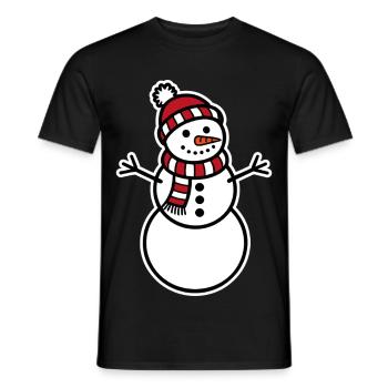 Schneemann - Männer T-Shirt - Schwarz - Vorne - AI Model Male 178 light (178cm)