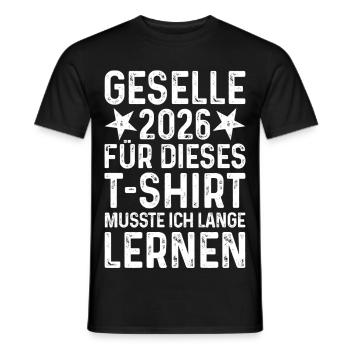 T-shirt Journeyman 2026 cadeau Long Learning Grunge - T-shirt homme - noir - Devant - AI Model Male 178 light (178cm)