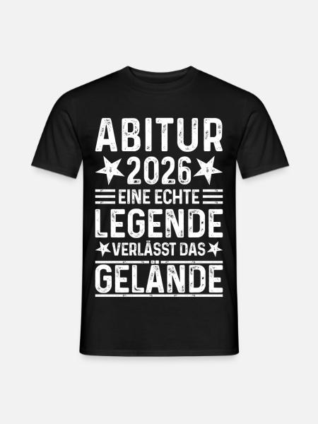 Abitur 2026 Echte Legende verlässt das Gelände Abi - Männer T-Shirt - Schwarz