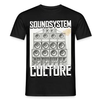 Soundsystem Culture Sketch - T-shirt homme - noir - Devant - AI Model Male 178 light (178cm)