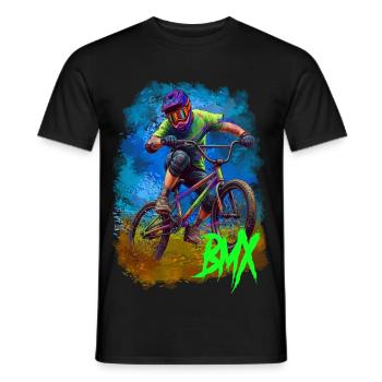 BMX - T-shirt homme - noir - Devant - AI Model Male 178 light (178cm)
