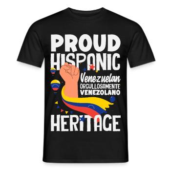 Venezuela Flagge Stolz & Heimat Venezuela - Männer T-Shirt - Schwarz - Vorne - AI Model Male 178 light (178cm)