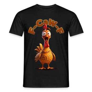 F-Can-F Hahn Cartoon | Huhn, lustige Bilder - Männer T-Shirt - Schwarz - Vorne - AI Model Male 178 light (178cm)