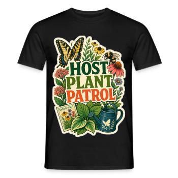 HOST PLANT PATROL Pflanzen - Männer T-Shirt - Schwarz - Vorne - AI Model Male 178 light (178cm)