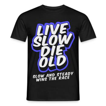 Live Slow Die Old - LSDO - T-shirt homme - noir - Devant - AI Model Male 178 light (178cm)