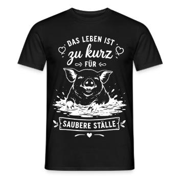 Zu kurz fürs Saubere Ställe - Männer T-Shirt - Schwarz - Vorne - AI Model Male 178 light (178cm)