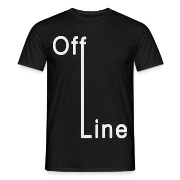 Off Line - Men's T-Shirt - black - Front - AI Model Male 178 light (178cm)