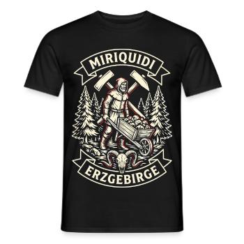 Miriquidi Erzgebirge Bergmann Bergbau Vintage - Männer T-Shirt - Schwarz - Vorne - AI Model Male 178 light (178cm)