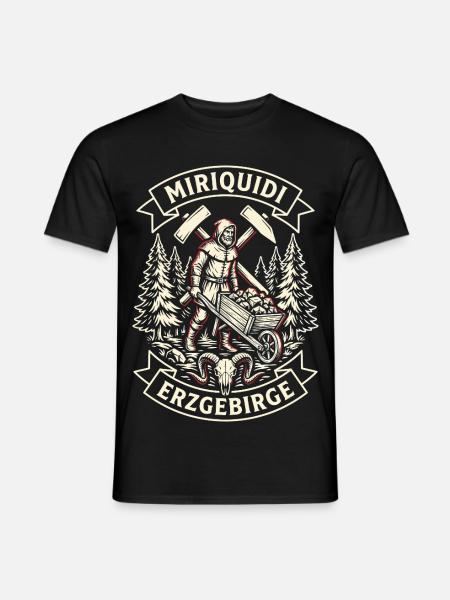 Miriquidi Erzgebirge Bergmann Bergbau Vintage - Männer T-Shirt - Schwarz