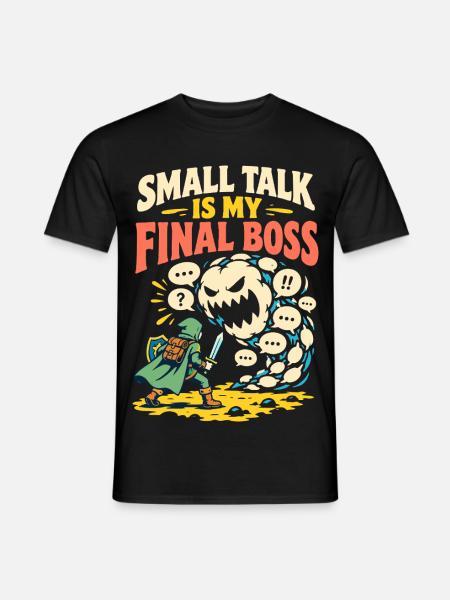 Small Talk Is My Final - Männer T-Shirt - Schwarz