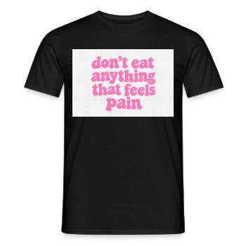 Werde vegan und rette die Tiere - Männer T-Shirt - Schwarz - Vorne - AI Model Male 178 light (178cm)