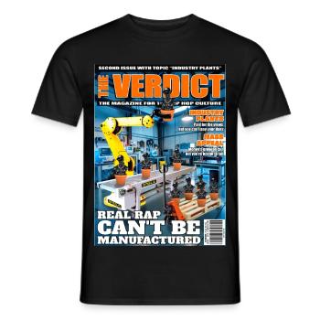 The Verdict: Issue 02 - Industry Plants - Männer T-Shirt - Schwarz - Vorne - AI Model Male 178 light (178cm)